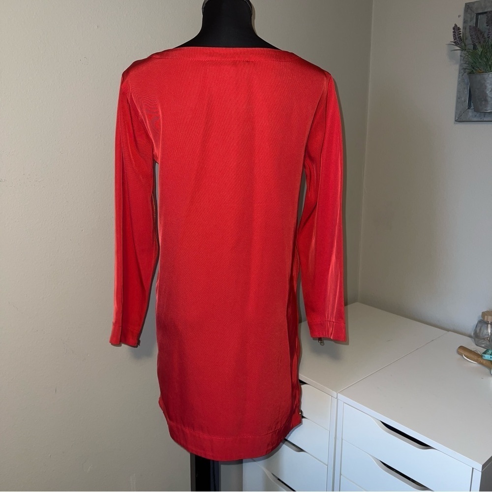 ✨ Marc by Marc Jacobs Red “Clark" Zipper Trim Dress - Picture 3 of 7